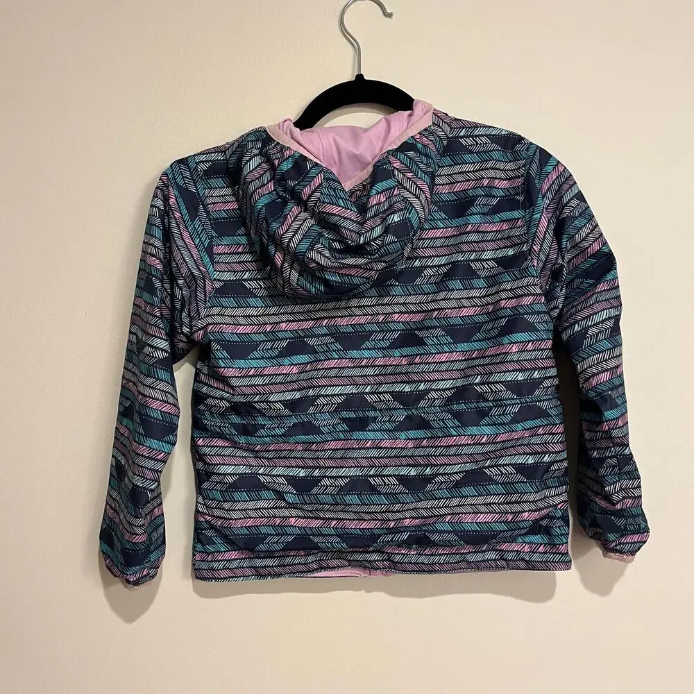 Girls Columbia Jacket Lightweight Spring‎ Blue Graphic Print XS (6/7)